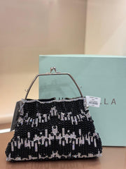 Black & Silver Beaded Evening CLUTCH