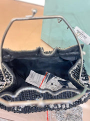 Black & Silver Beaded Evening CLUTCH