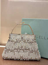 OFF WHITE $ GOLD Beaded Evening CLUTCH