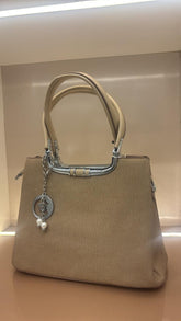 BEIGE Tote with Sling Handbag