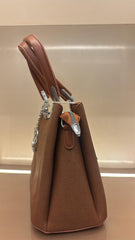 BROWN Tote with Sling Handbag