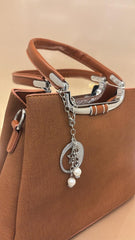 BROWN Tote with Sling Handbag