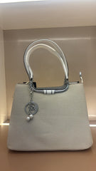 WHITE Tote with Sling Handbag
