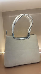 WHITE Tote with Sling Handbag