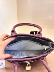 Wine Maroon Structured Top-Handle Handbag / Elegant Satchel