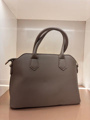 Stone BrownStructured Top-Handle Handbag / Elegant Satchel