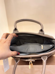 Stone BrownStructured Top-Handle Handbag / Elegant Satchel