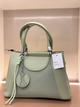GREEN Luxury Textured Handheld Tote Bag with Charm