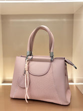 LIGHT PINK Luxury Textured Handheld Tote Bag with Charm