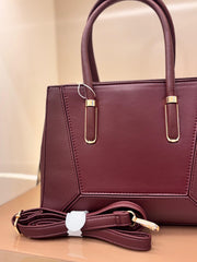 Maroon Elegance Handbag