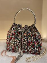 Multi Colour Pearl Clutch Potli