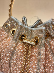 Rose Gold Pearl Potli