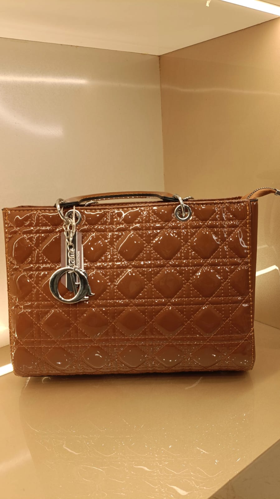 Classic Luxury in Caramel Patent”