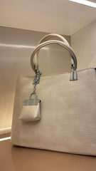 OFF WHITE Luxe Top-Handle Bag