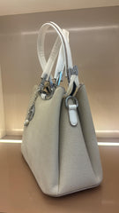 WHITE Tote with Sling Handbag