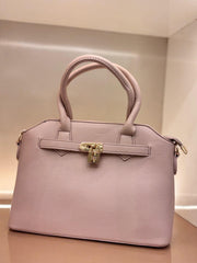 PINK Structured Top-Handle Handbag / Elegant Satchel