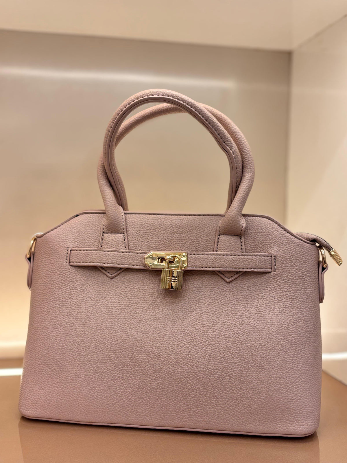 PINK Structured Top-Handle Handbag / Elegant Satchel