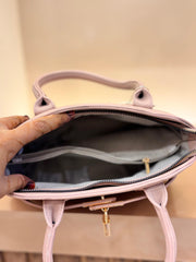 PINK Structured Top-Handle Handbag / Elegant Satchel