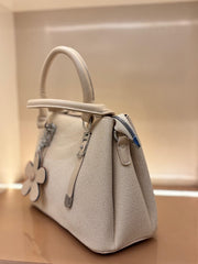 white Mini Structured Handbag / Top-Handle Sling Bag