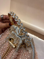 Rose Gold Pearl Potli