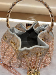 Rose Gold Pearl Potli