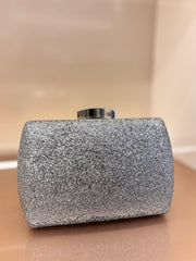 SILVER Glam Party Clutch