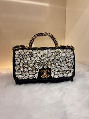 Luxury BLACK Embellished Mini Handbag