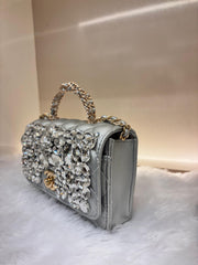 Luxury Crystal Embellished Mini Handbag